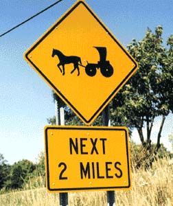 USA Verkehrszeichen: Pferdewagen